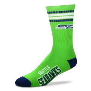 Seattle Seahawks Football Crew Socks Size Large 10-13